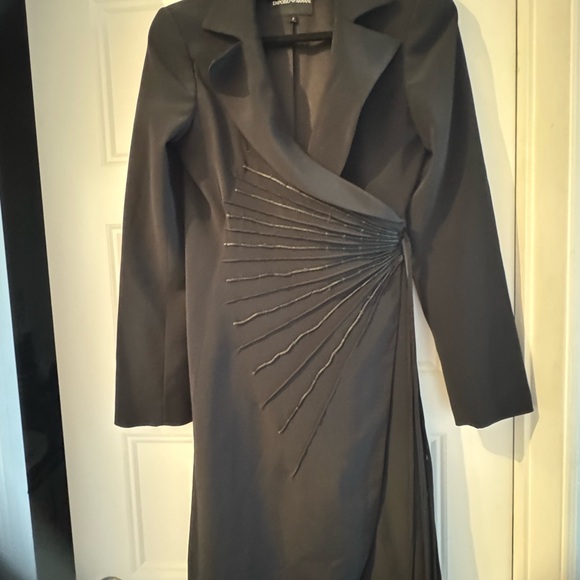 Emporio Armani Jackets & Blazers - Emporio Armani black Jacket coat asymetrical black like new